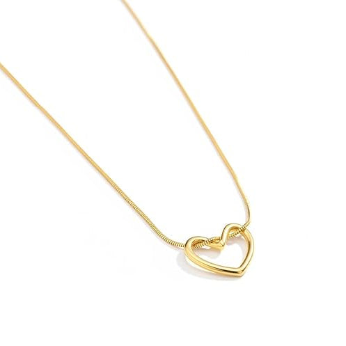 Heart Pendant Anti-Tarnish Chain Necklace