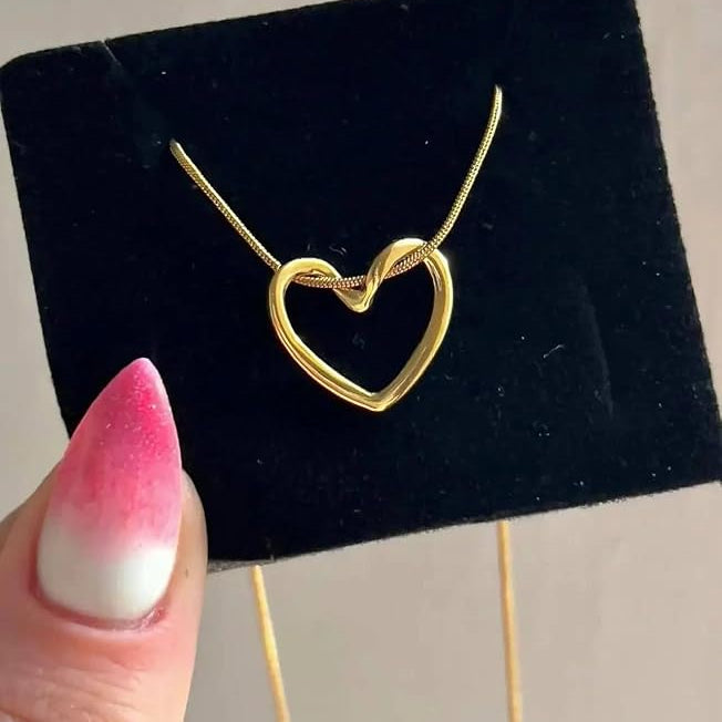 Heart Pendant Anti-Tarnish Chain Necklace