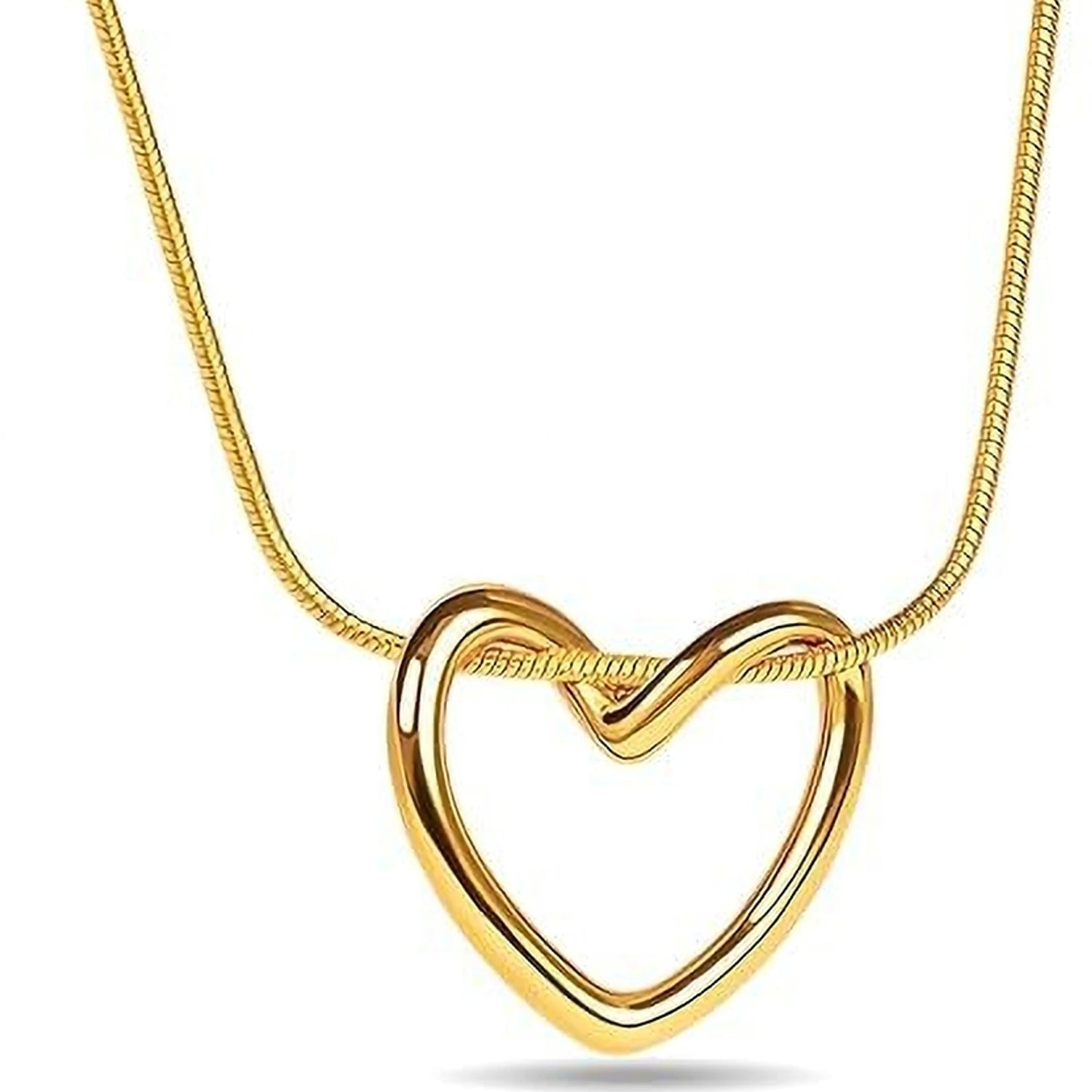Heart Pendant Anti-Tarnish Chain Necklace