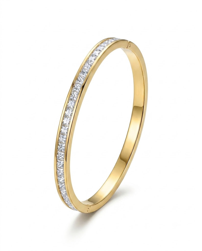 Eloria Diamond 18K Gold Plated Band Bracelet