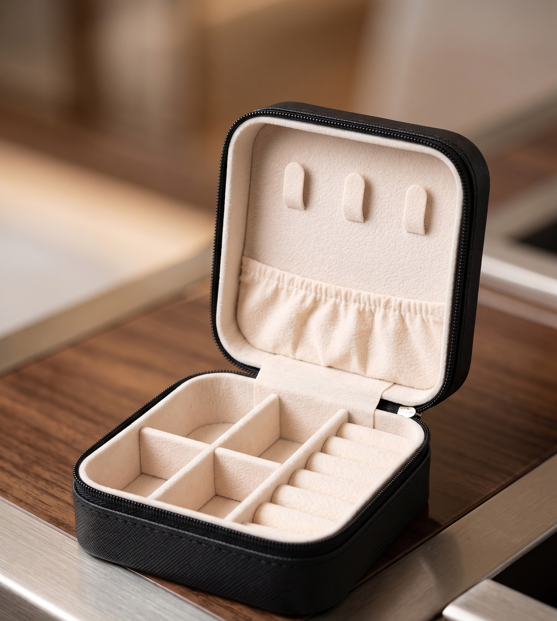 Premium Travel Jewelry Organizer Box | Portable Jewelry Storage Case for Rings, Earrings, Necklaces &amp; Bracelets
