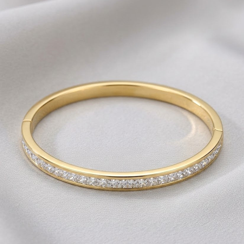 Eloria Diamond 18K Gold Plated Band Bracelet