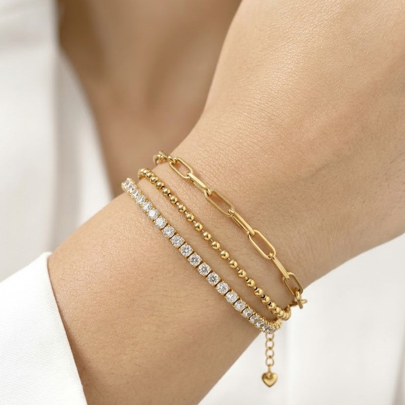 Three Layered Gold Bracelet