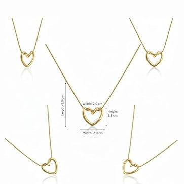 Heart Pendant Anti-Tarnish Chain Necklace