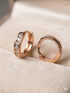 Prifine 18k gold-plated classic channel huggie hoops, small and stylish earrings with smooth, polished finish.