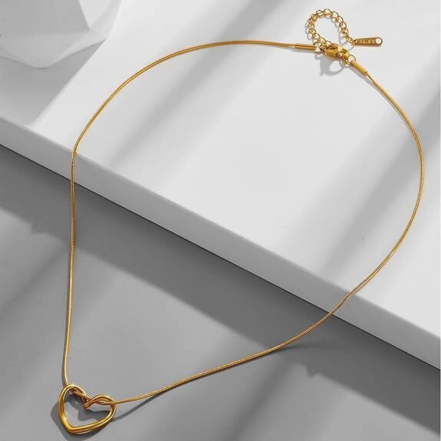 Heart Pendant Anti-Tarnish Chain Necklace